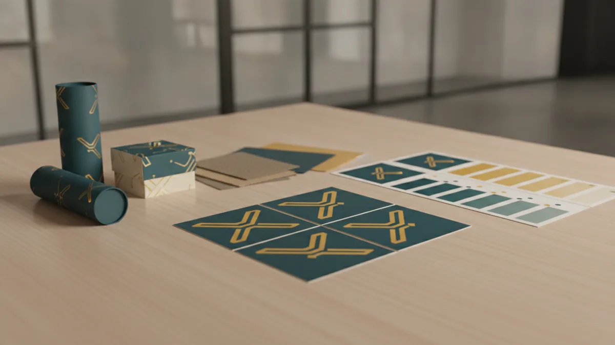 Final logo files ready for handoff Finished logo design files and brand guide samples arranged for print and web use
