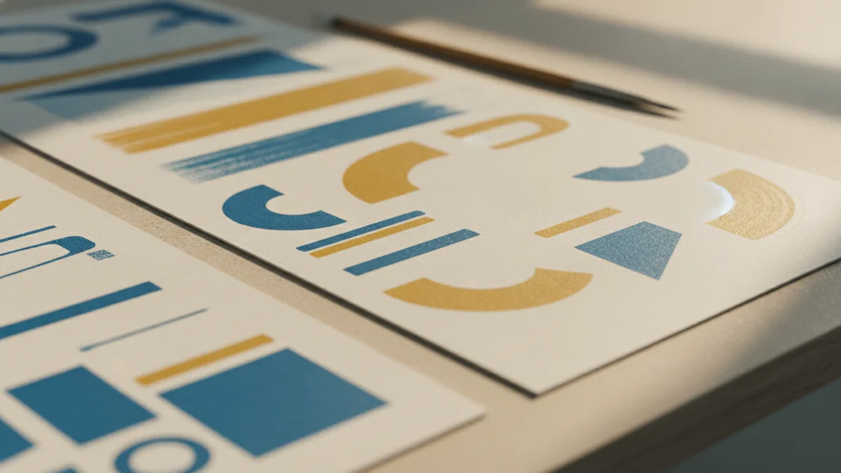 Simple shapes for artist branding Simple creative symbols and sketch shapes arranged for artist branding