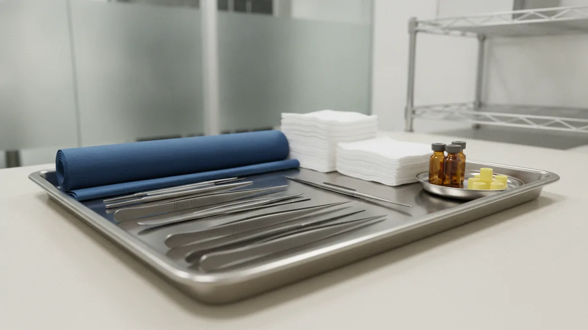 Preparation and hygiene matter Clean tools and supplies arranged for skin-safe procedures